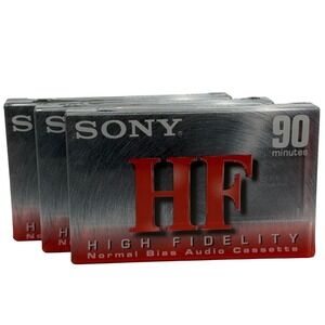 Sony High Fidelity Normal Bias 90 minute Audio Cassettes Lot of 3